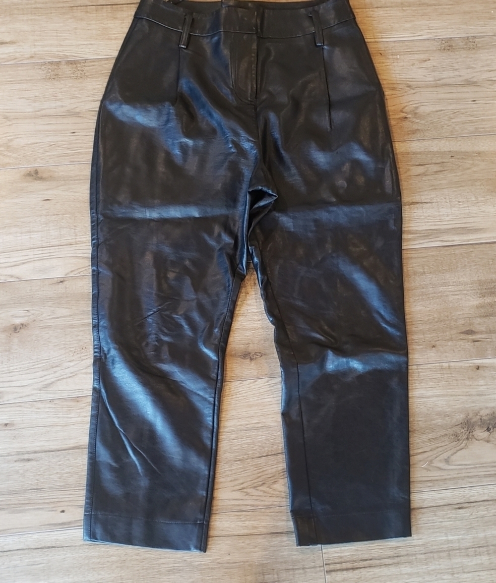 IORANE Vegan Black Leather Womens Pant